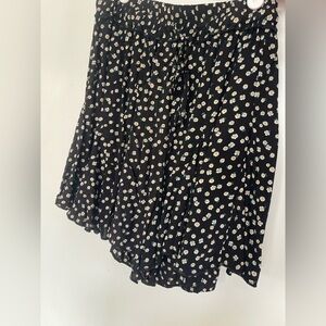 Japna Black Floral Mini Skirt